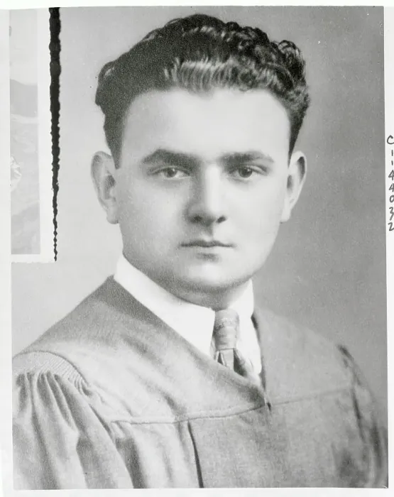 Framed Print : Portrait of David Greenglass Wearing Graduation Robe Framed Print : Portrait of David Greenglass Wearing Graduation Robe