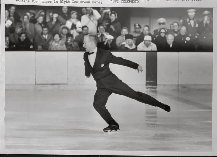 Framed Print : Portrait of David Jenkins Figure Skating Framed Print : Portrait of David Jenkins Figure Skating