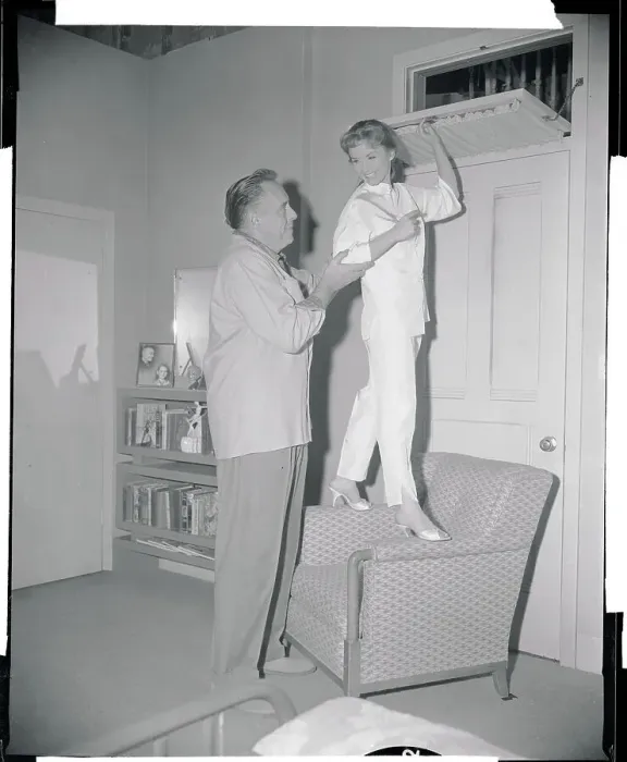Framed Print : Portrait of Debbie Reynolds and Frank Tashlin Framed Print : Portrait of Debbie Reynolds and Frank Tashlin
