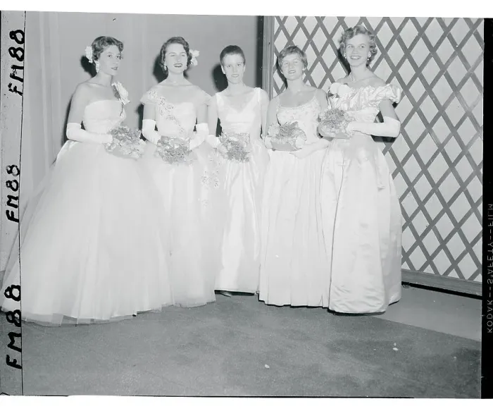 Framed Print : Portrait of Five Debutantes Framed Print : Portrait of Five Debutantes