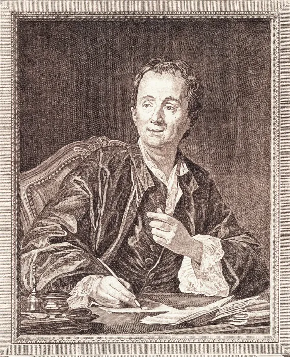 Framed Print : Portrait of Denis Diderot Framed Print : Portrait of Denis Diderot