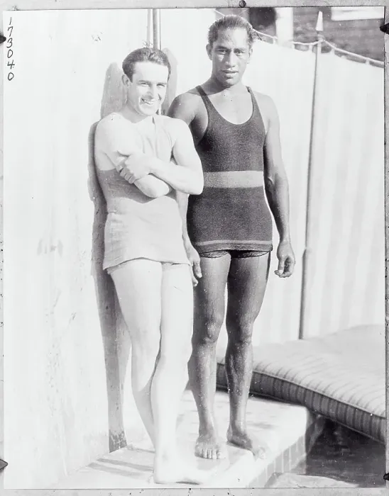Framed Print : Portrait of Duke Kahanamoku and Harold Lloyd Framed Print : Portrait of Duke Kahanamoku and Harold Lloyd