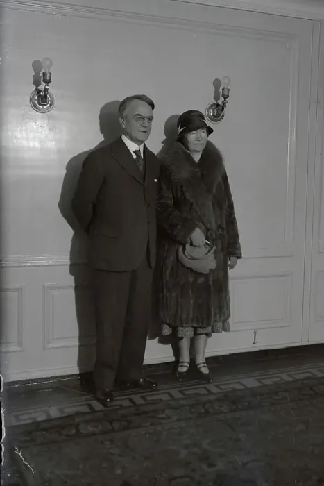 Framed Print : Portrait of Dwight W Morrow with His Wife Framed Print : Portrait of Dwight W Morrow with His Wife