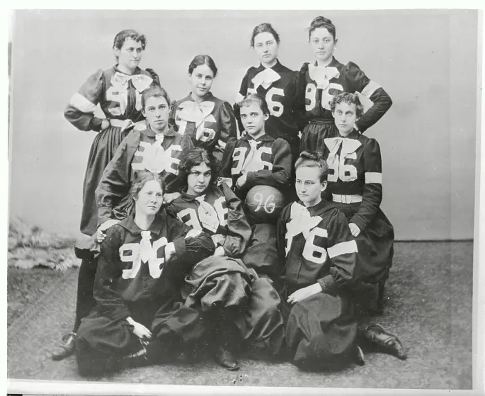 Framed Print : Portrait of Early American Basketball Teammates Framed Print : Portrait of Early American Basketball Teammates