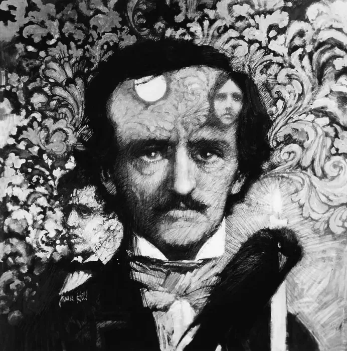 Framed Print : Portrait of Edgar Allan Poe Framed Print : Portrait of Edgar Allan Poe