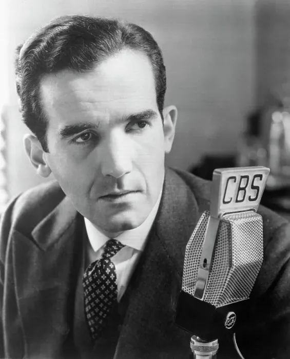 Framed Print : Portrait of Edward R. Murrow Near CBS Microphone Framed Print : Portrait of Edward R. Murrow Near CBS Microphone