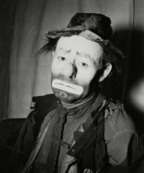 Framed Print : Portrait of Emmett Kelly in Costume Framed Print : Portrait of Emmett Kelly in Costume