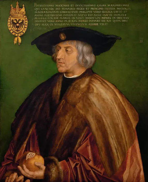 Framed Print : Portrait of Emperor Maximilian I (1459-1519), 1519. Artist: Dürer, Albrecht (1471-1528) Framed Print : Portrait of Emperor Maximilian I (1459-1519), 1519. Artist: Dürer, Albrecht (1471-1528)