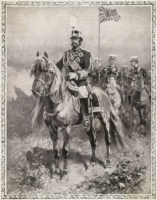 Framed Print : Portrait of Emperor Mutsuhito on Horseback Framed Print : Portrait of Emperor Mutsuhito on Horseback