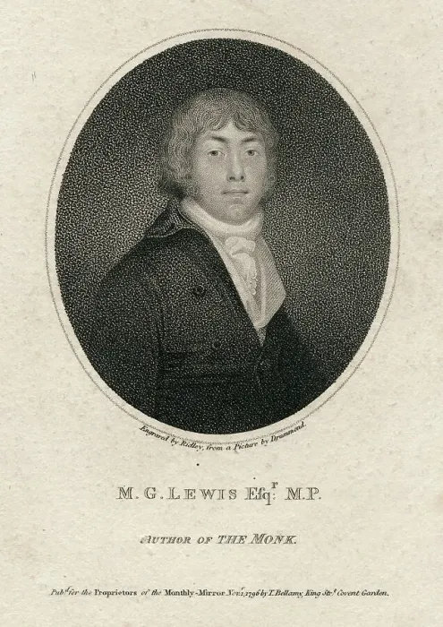 Framed Print : Portrait of English Novelist Matthew Gregory Lewis Author of The Monk Framed Print : Portrait of English Novelist Matthew Gregory Lewis Author of The Monk