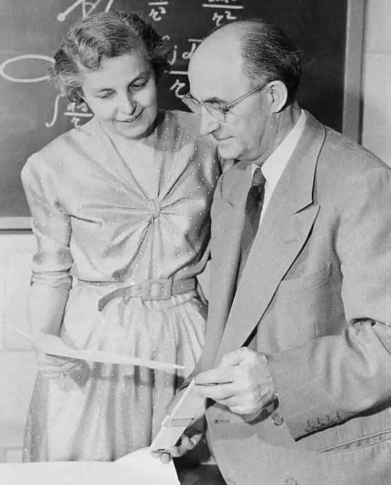 Framed Print : Portrait of Enrico Fermi with His Wife Framed Print : Portrait of Enrico Fermi with His Wife