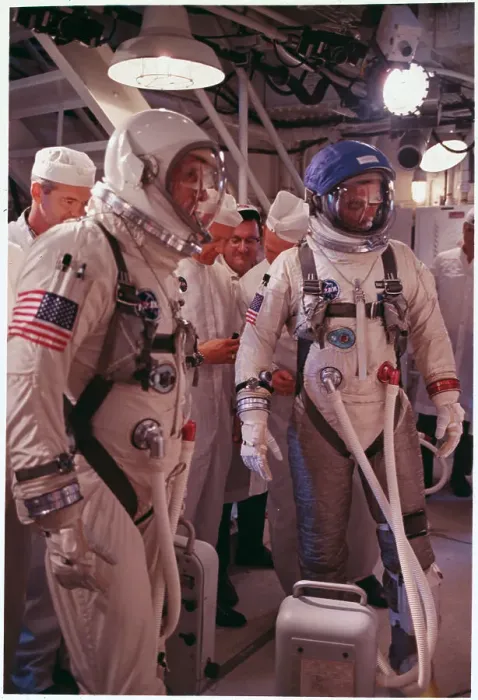 Framed Print : Portrait of Eugene Cernan and Thomas Stafford Framed Print : Portrait of Eugene Cernan and Thomas Stafford