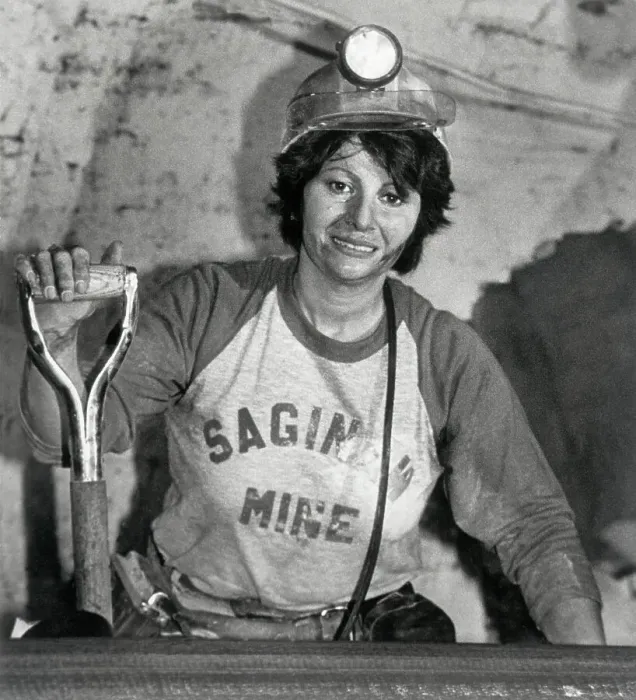 Framed Print : Portrait of Female Miner at Work