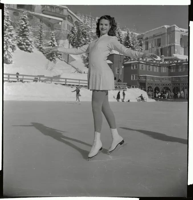 Framed Print : Portrait of Figure Skater Yvonne Sherman Framed Print : Portrait of Figure Skater Yvonne Sherman