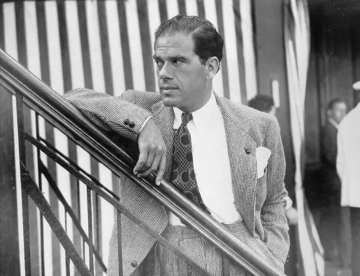 Framed Print : Portrait of Frank Capra on Ship Framed Print : Portrait of Frank Capra on Ship
