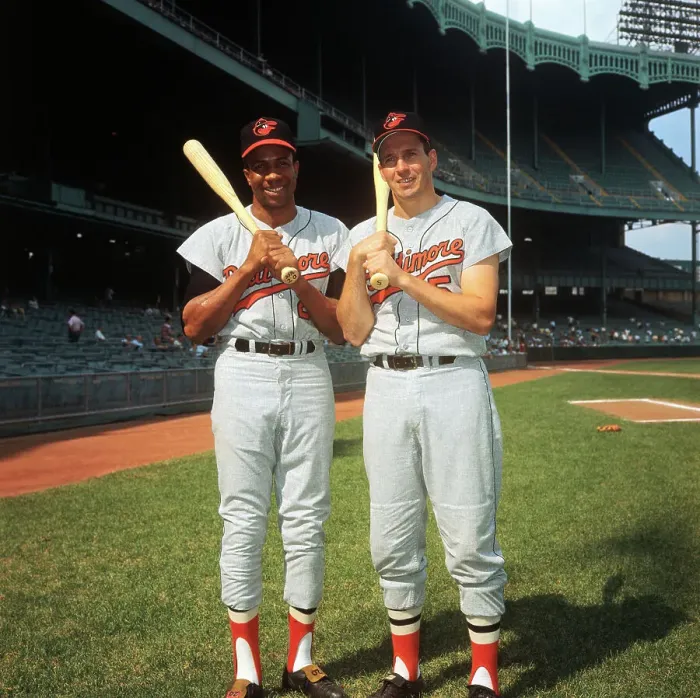 Framed Print : Portrait of Frank Robinson and Brooks Robinson Framed Print : Portrait of Frank Robinson and Brooks Robinson