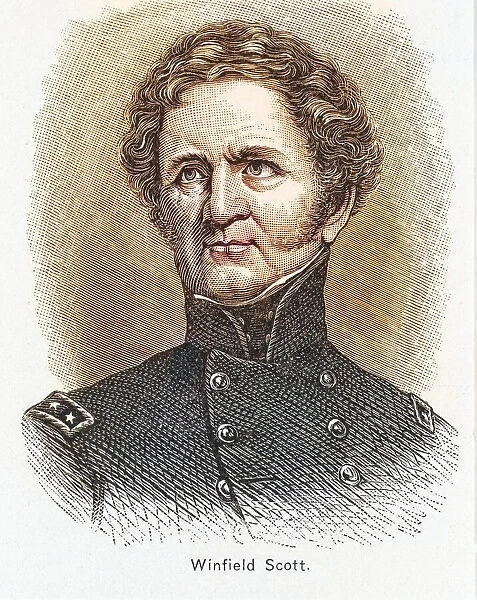 Portrait of General Winfield Scott - American military commander and political candidate