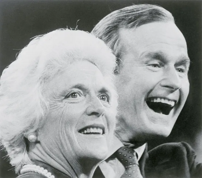Framed Print : Portrait of George and Barbara Bush Framed Print : Portrait of George and Barbara Bush