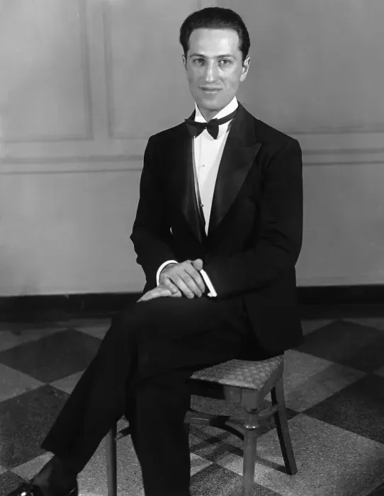 Framed Print : Portrait of George Gershwin Sitting and Wearing a Tuxedo Framed Print : Portrait of George Gershwin Sitting and Wearing a Tuxedo