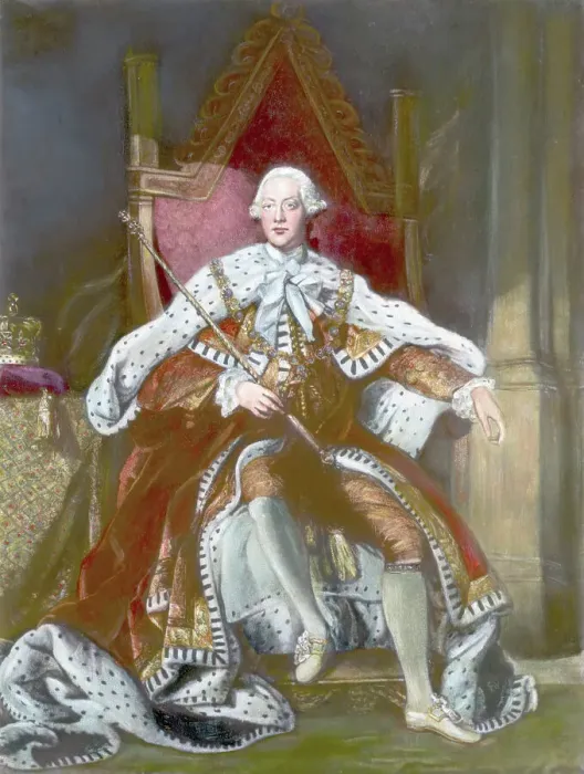 Framed Print : Portrait of George III, King of Great Britain and Ireland Enthroned Framed Print : Portrait of George III, King of Great Britain and Ireland Enthroned