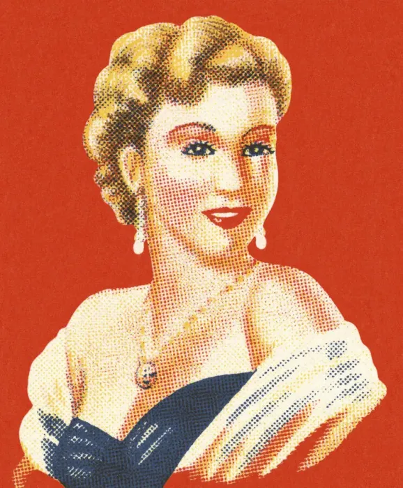 Framed Print : Portrait of a Glamorous Lady
