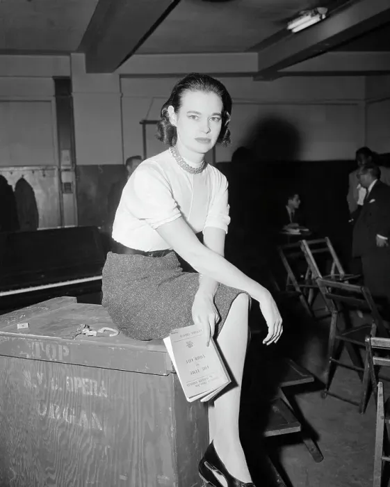 Framed Print : Portrait of Gloria Vanderbilt at Play Rehearsal Framed Print : Portrait of Gloria Vanderbilt at Play Rehearsal