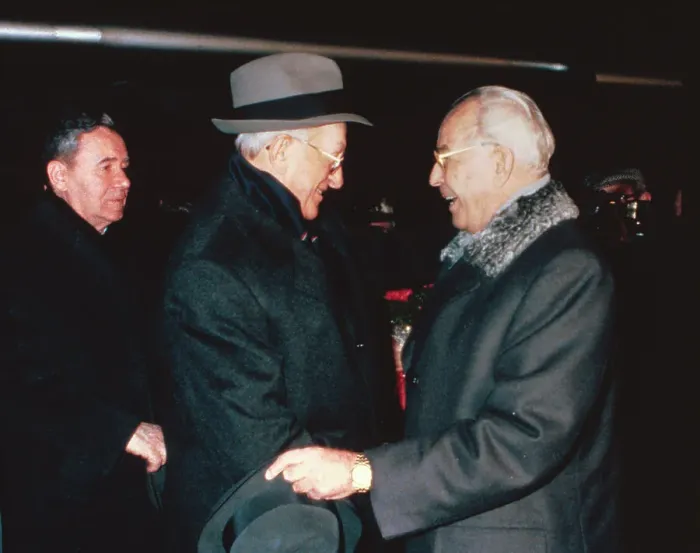 Framed Print : Portrait of Gustav Husak Greeting Yuri V. Andropov Framed Print : Portrait of Gustav Husak Greeting Yuri V. Andropov