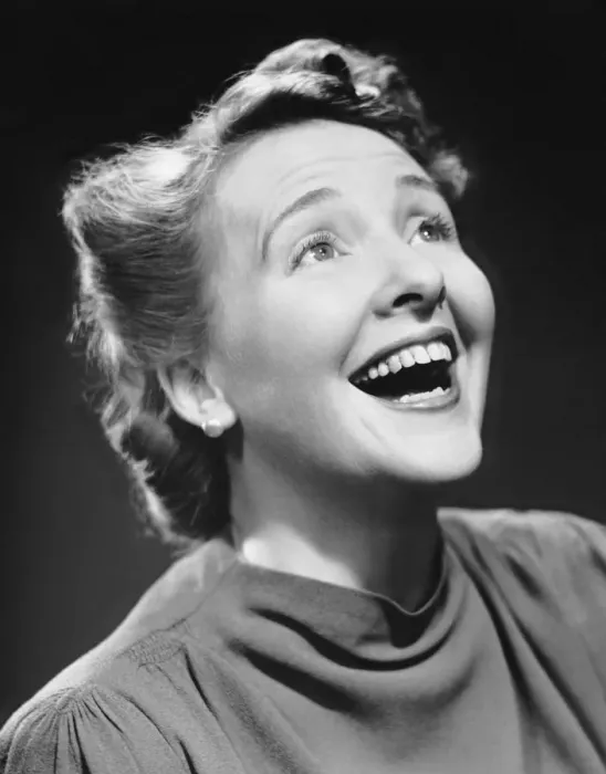 Framed Print : Portrait of happy woman Framed Print : Portrait of happy woman