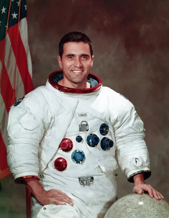 Framed Print : Portrait of Harrison Schmitt Framed Print : Portrait of Harrison Schmitt