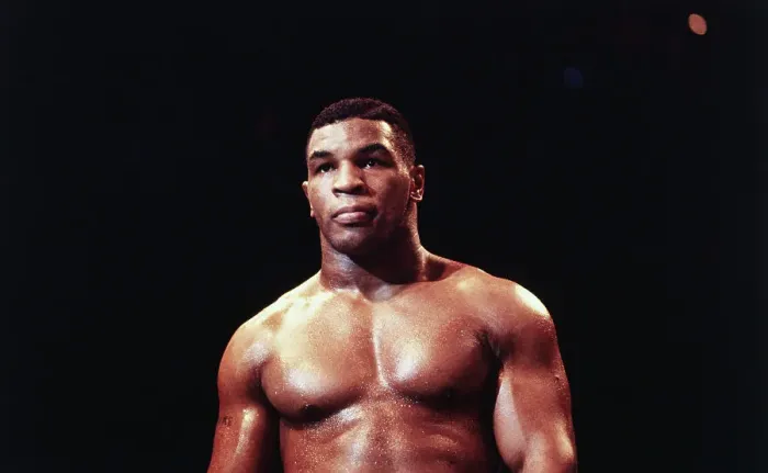 Framed Print : Portrait of Heavyweight Boxer Mike Tyson in Pensive Pose Framed Print : Portrait of Heavyweight Boxer Mike Tyson in Pensive Pose