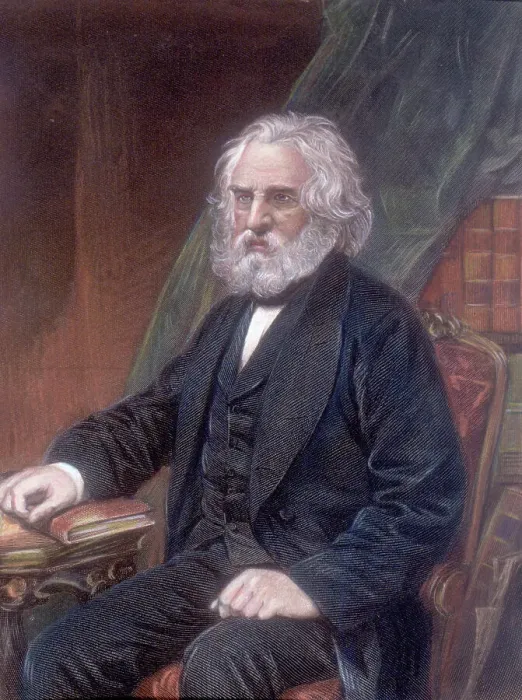 Framed Print : Portrait of Henry Wadsworth Longfellow Framed Print : Portrait of Henry Wadsworth Longfellow