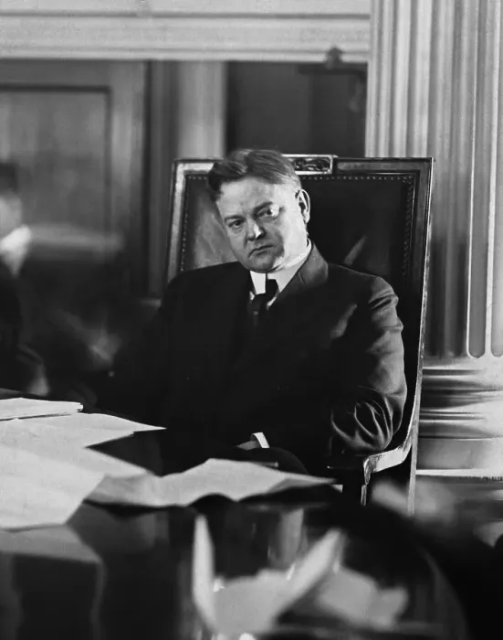 Framed Print : Portrait of Herbert Hoover Reclining in His Office Framed Print : Portrait of Herbert Hoover Reclining in His Office