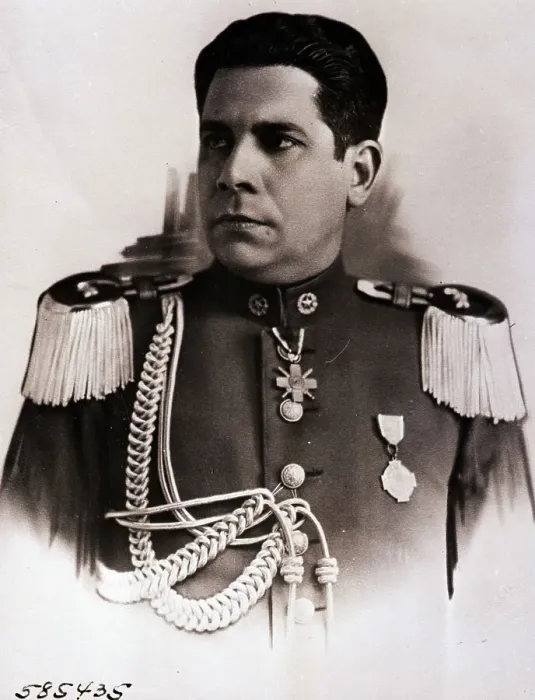Framed Print : Portrait of Higinio Morinigo in Uniform Framed Print : Portrait of Higinio Morinigo in Uniform