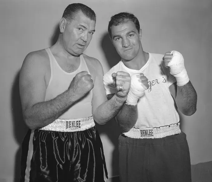 Framed Print : Portrait of Jack Dempsey and Rocky Marciano Framed Print : Portrait of Jack Dempsey and Rocky Marciano