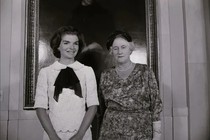 Framed Print : Portrait of Jackie Kennedy with Dorthy MacMillan Framed Print : Portrait of Jackie Kennedy with Dorthy MacMillan