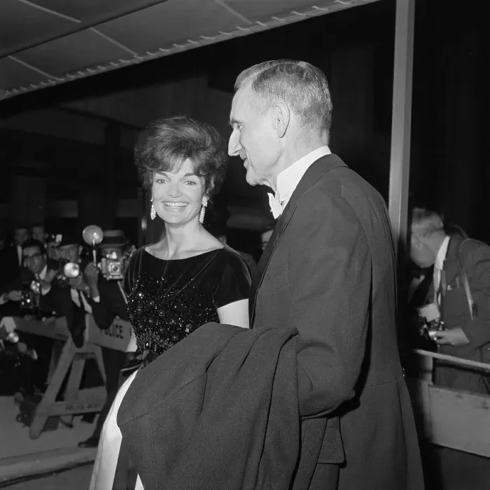 Framed Print : Portrait of Jackie Kennedy and John D Rockefeller III