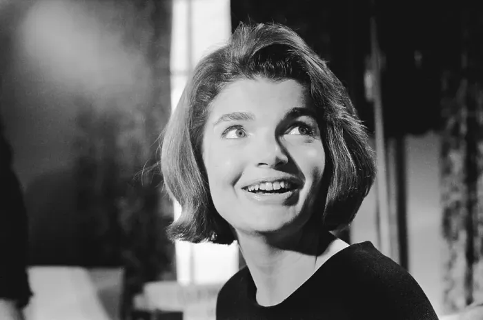Framed Print : Portrait of Jacqueline Kennedy Smiling Framed Print : Portrait of Jacqueline Kennedy Smiling