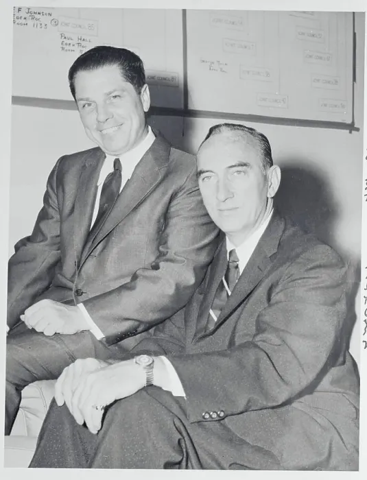 Framed Print : Portrait of James Hoffa and Harold Gibbons Framed Print : Portrait of James Hoffa and Harold Gibbons