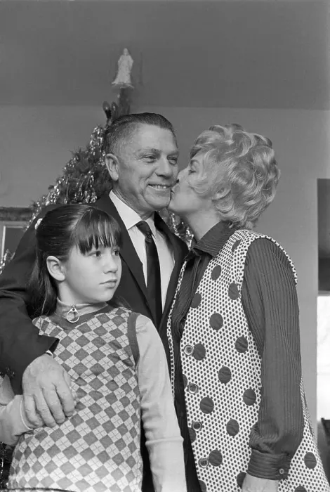 Framed Print : Portrait of James Hoffa with Wife and Granddaughter Framed Print : Portrait of James Hoffa with Wife and Granddaughter