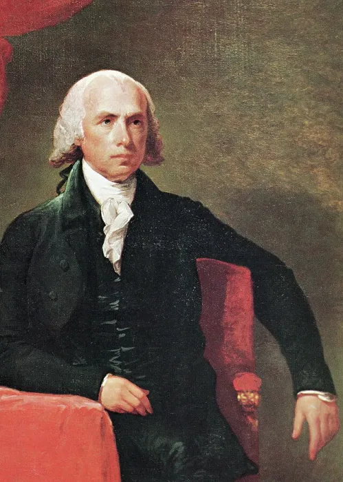 Framed Print : Portrait of James Madison After Gilbert Stuart