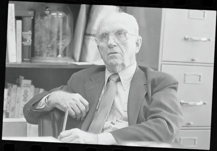 Framed Print : Portrait of James Michener Framed Print : Portrait of James Michener