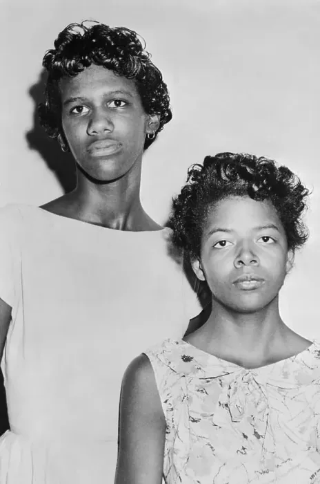 Framed Print : Portrait of Jane Hill and Elizabeth Echford of Little Rock