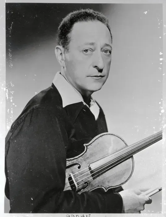 Framed Print : Portrait of Jascha Heifitz Holding Violin Framed Print : Portrait of Jascha Heifitz Holding Violin