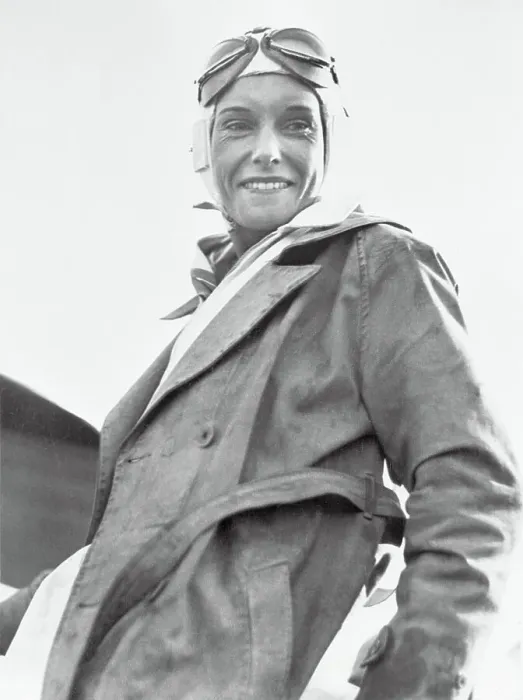 Framed Print : Portrait of Jean Batten Smiling