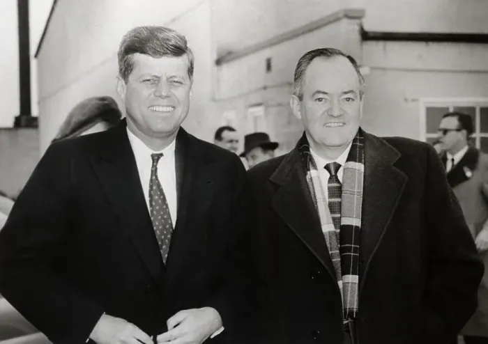 Framed Print : Portrait of John F. Kennedy and Hubert Humphrey Framed Print : Portrait of John F. Kennedy and Hubert Humphrey