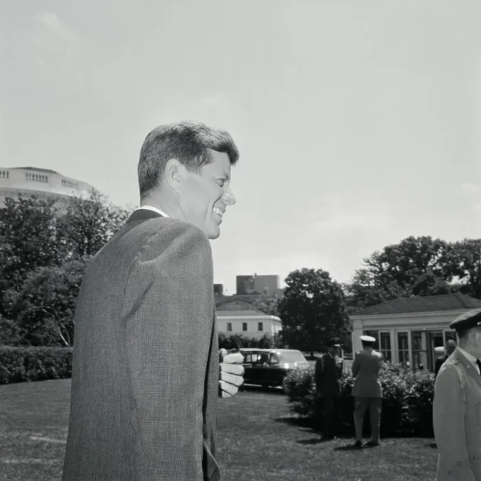 Framed Print : Portrait of John F Kennedy Smiling Framed Print : Portrait of John F Kennedy Smiling