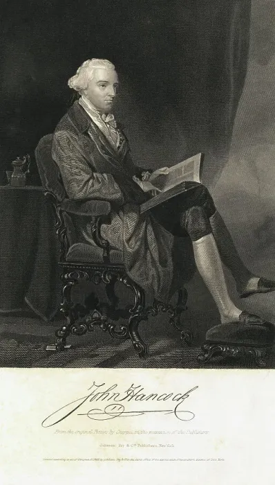 Framed Print : Portrait of John Hancock, Seated and Reading Framed Print : Portrait of John Hancock, Seated and Reading