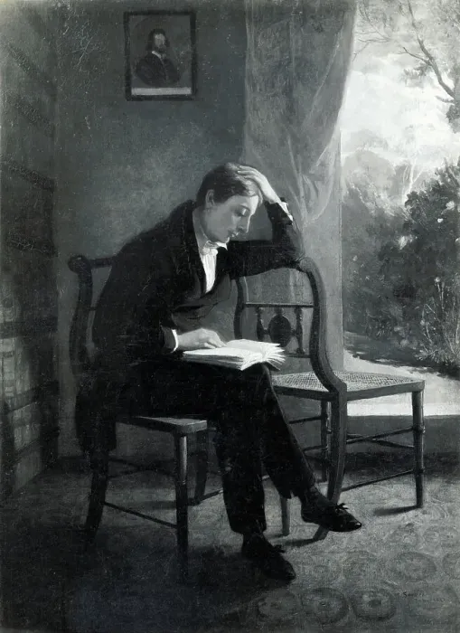 Framed Print : Portrait of John Keats Reading by Joseph Severn Framed Print : Portrait of John Keats Reading by Joseph Severn