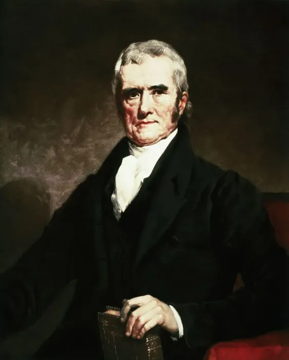 Framed Print : Portrait of John Marshall by T. Hamilton Crawford