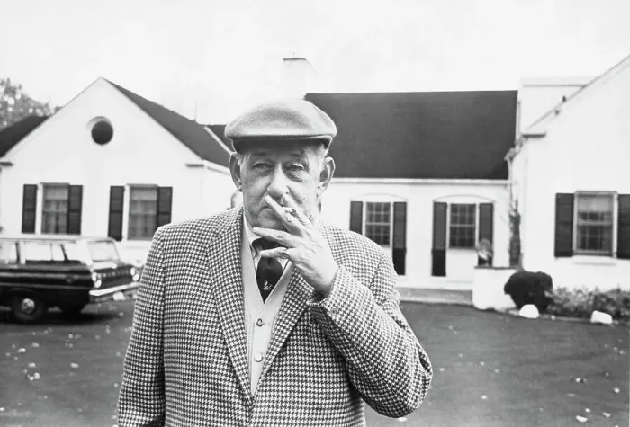 Framed Print : Portrait of John O'Hara Smoking Cigarette Framed Print : Portrait of John O'Hara Smoking Cigarette